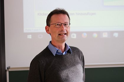 Erffnung des Tags der Lehre in den 
Naturwissenschaftlichen Fakultten durch Prof. Dr. 
Matthias Mller-Hannemann, Studiendekan der NatFak III.